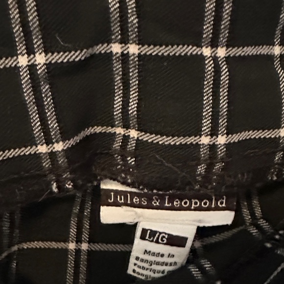 Jules & Leopold Black and White Plaid Pants - Picture 2 of 2